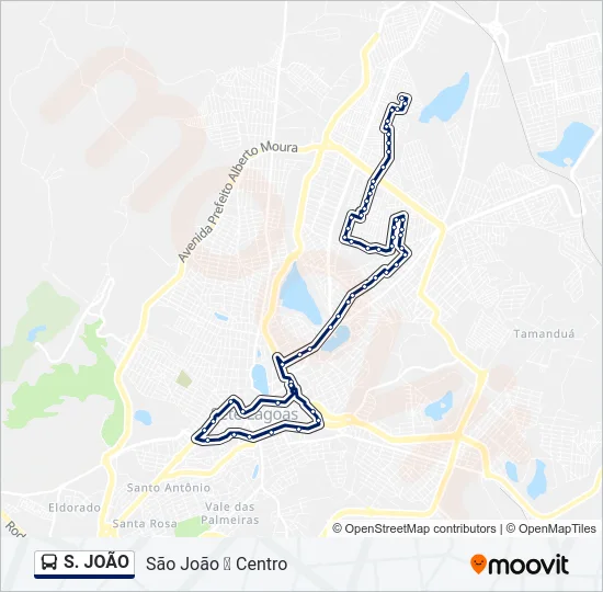 S. JOÃO Bus Line Map