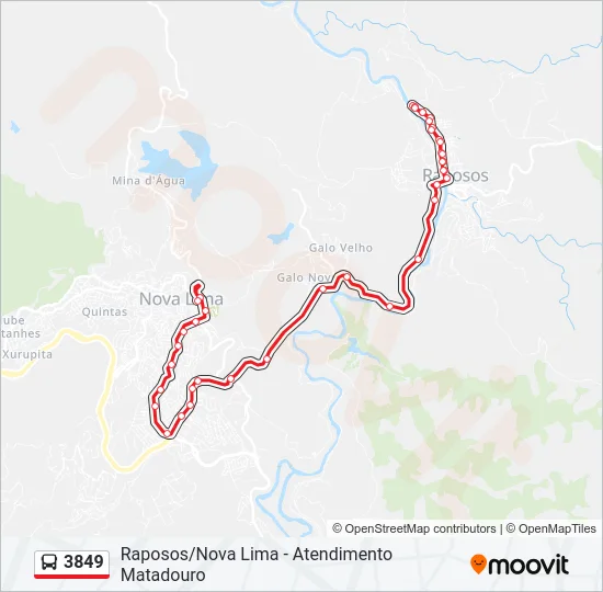 3849 Bus Line Map