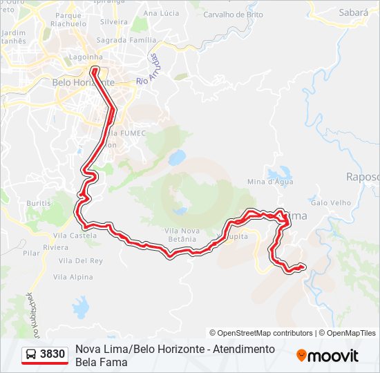 3830 bus Line Map