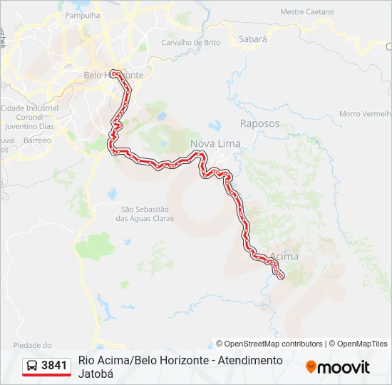 3841 Bus Line Map