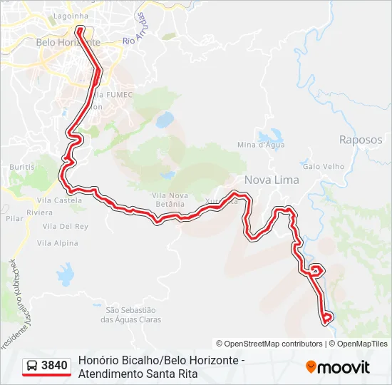3840 Bus Line Map