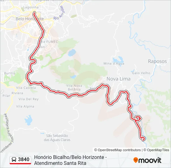 3840 Bus Line Map