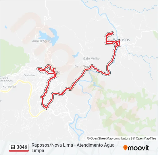 3846 Bus Line Map