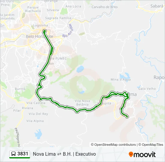 3831 Bus Line Map