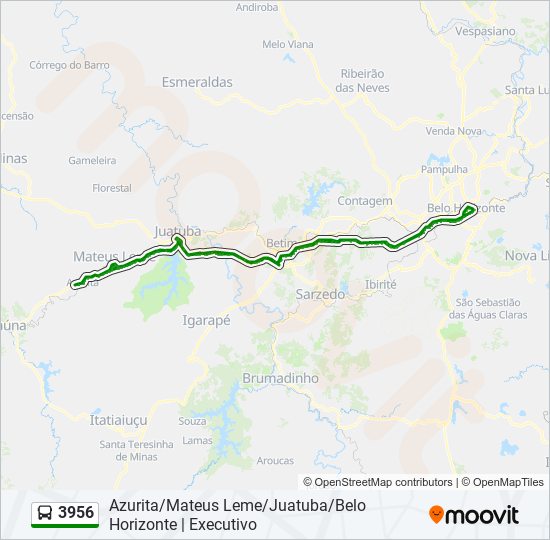 Mapa de 3956 de autobús