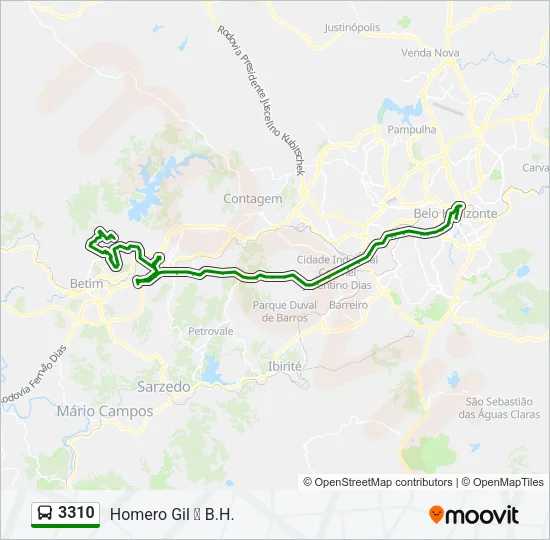 3310 Bus Line Map