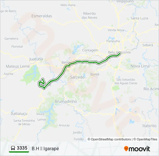 3335 Bus Line Map