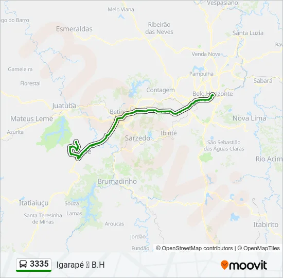 3335 Bus Line Map