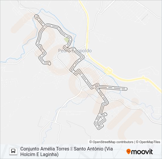 Mapa da linha 250 de ônibus