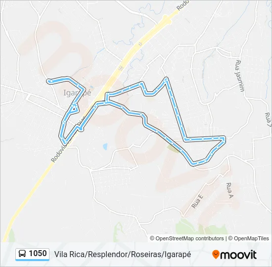 1050 Bus Line Map