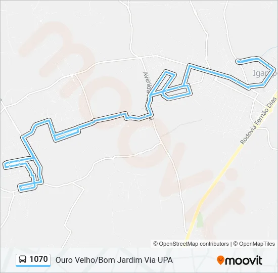 1070 Bus Line Map