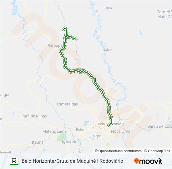 Mapa da linha SETELAGOANO 1074 de ônibus