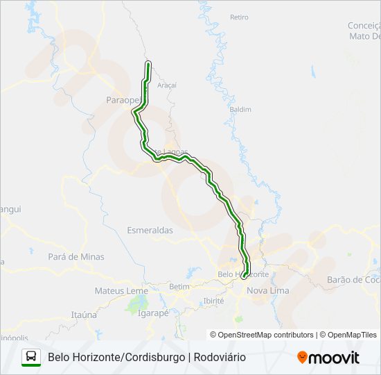 Mapa da linha SETELAGOANO 1074.1 de ônibus