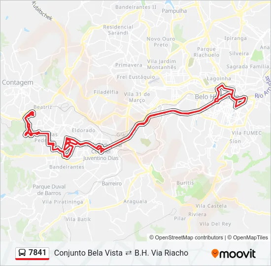 7841 Bus Line Map