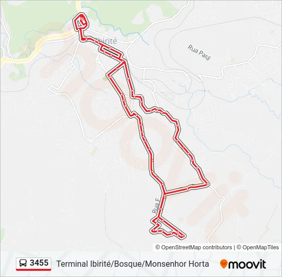 3455 Bus Line Map