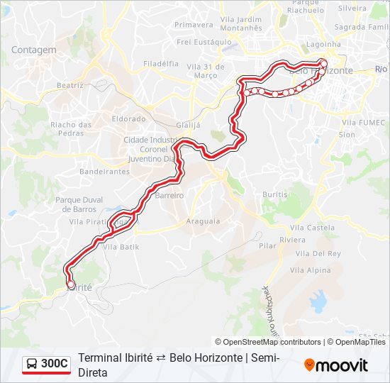 300C bus Line Map