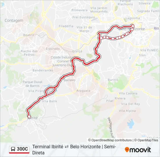 300C Bus Line Map