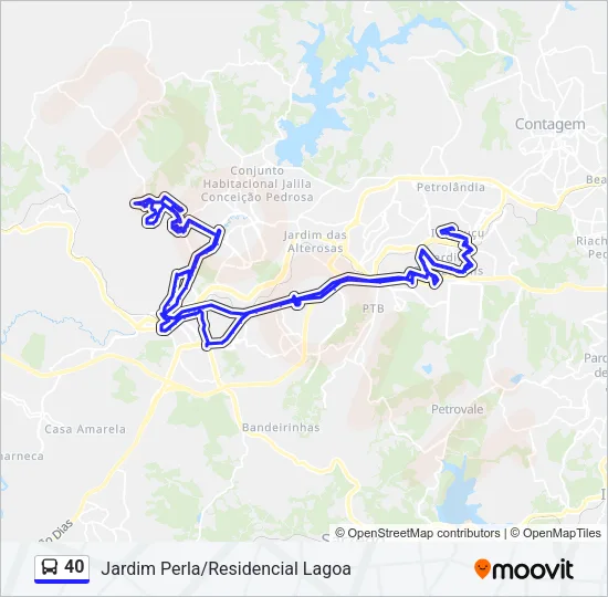 40 Bus Line Map