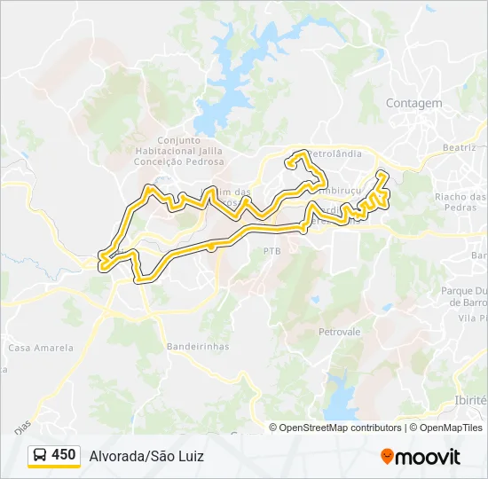 450 Bus Line Map