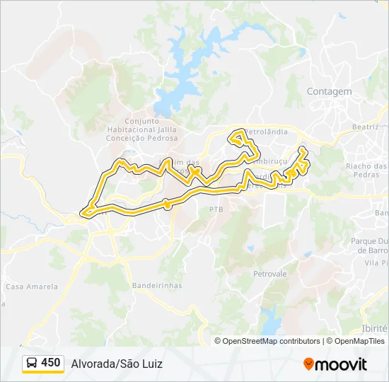 450 Bus Line Map