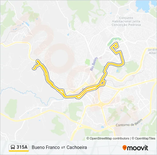 315A Bus Line Map