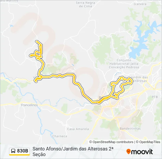 830B Bus Line Map