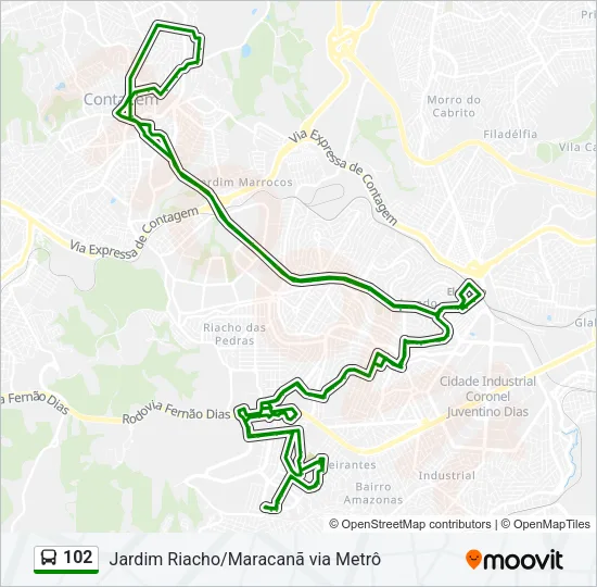 102 Bus Line Map