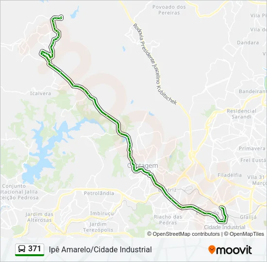 371 Bus Line Map