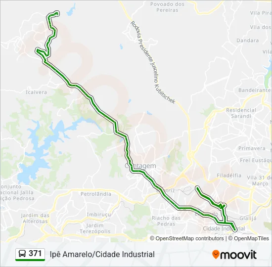 371 Bus Line Map