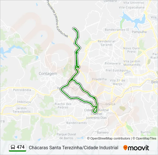 474 Bus Line Map