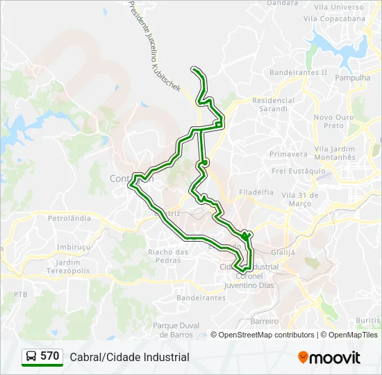 570 Bus Line Map