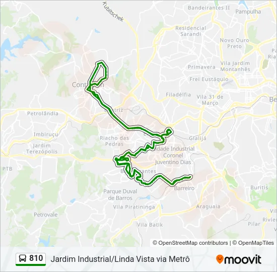 810 Bus Line Map