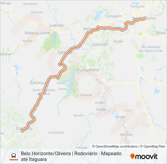 OLIVEIRA (SARITUR) Bus Line Map