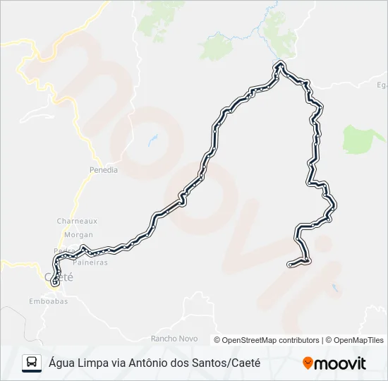 ÁGUA LIMPA Bus Line Map