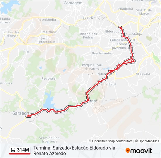 314M bus Line Map