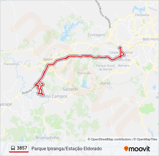 Mapa de 3857 de autobús