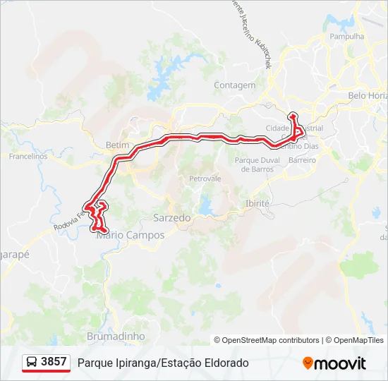 3857 Bus Line Map