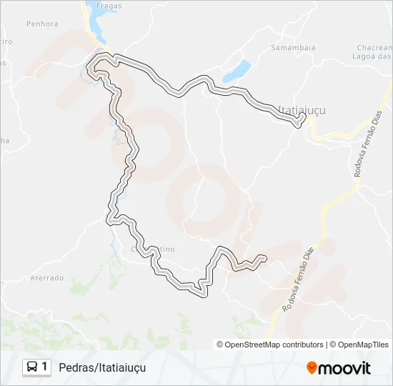 1 Bus Line Map
