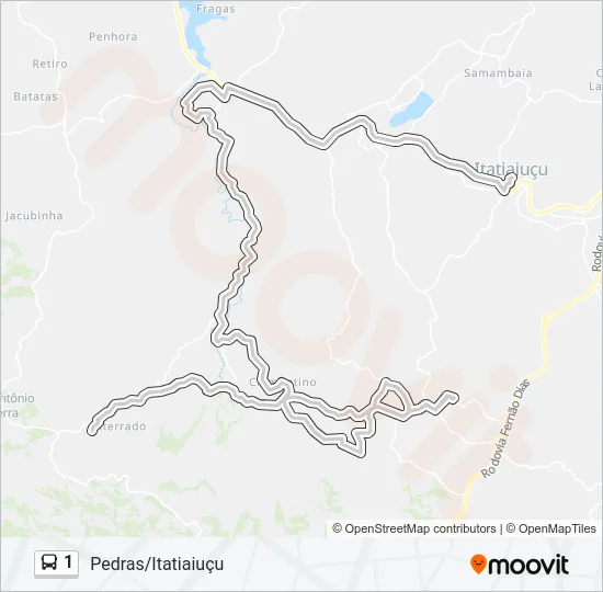 1 Bus Line Map