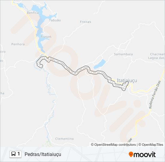 Mapa de 1 de autobús