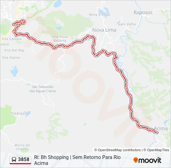 3858 Bus Line Map