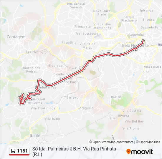 1151 Bus Line Map