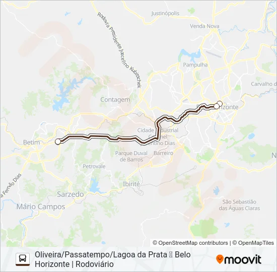 BELO HORIZONTE (SARITUR) Bus Line Map