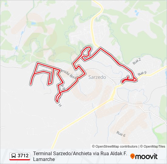 3712 bus Line Map