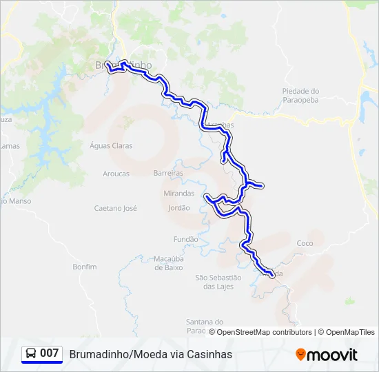 007 Bus Line Map