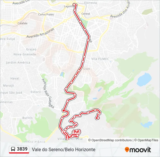 3839 Bus Line Map