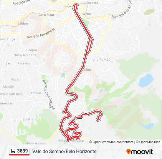 3839 Bus Line Map