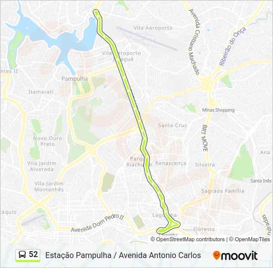 52 Bus Line Map