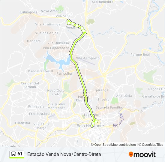 Mapa de 61 de autobús