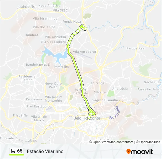 65 Bus Line Map